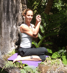 Gomukhasana variation ©Yoga People, LLC 2007 Gomukhasana variation ©Yoga People, LLC 2007